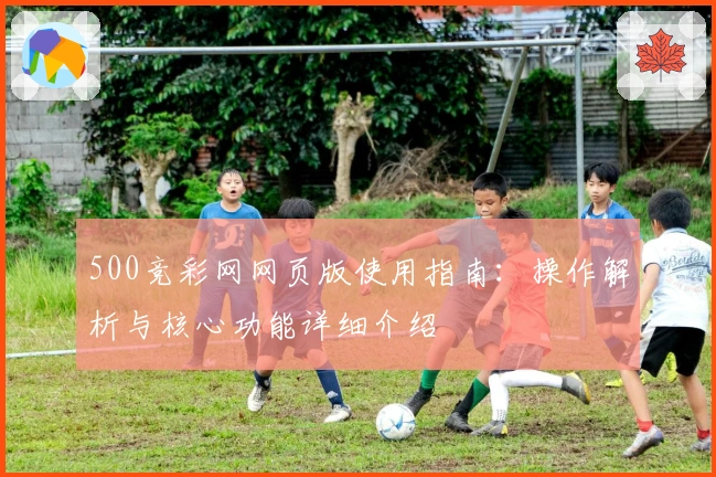 500竞彩网网页版使用指南：操作解析与核心功能详细介绍